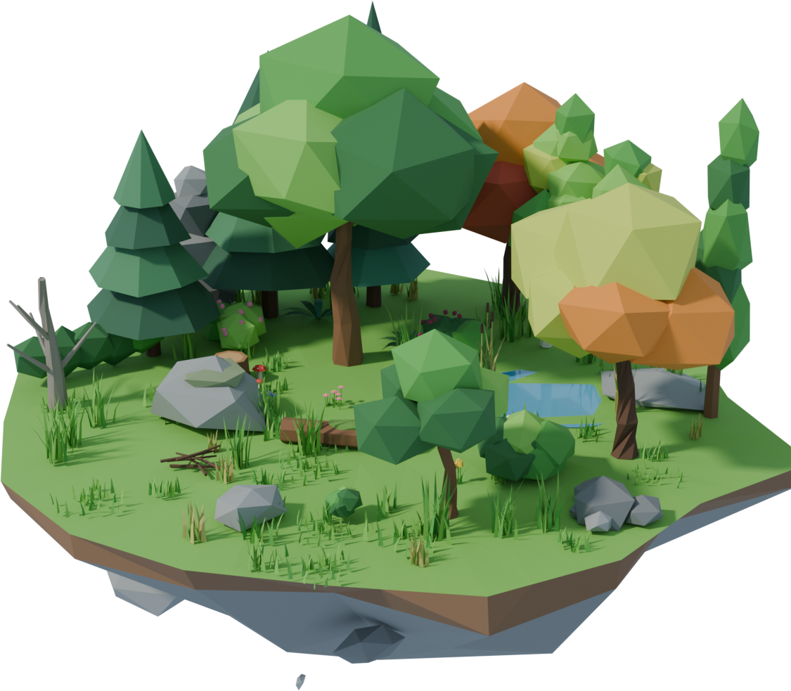 The floating island on its own